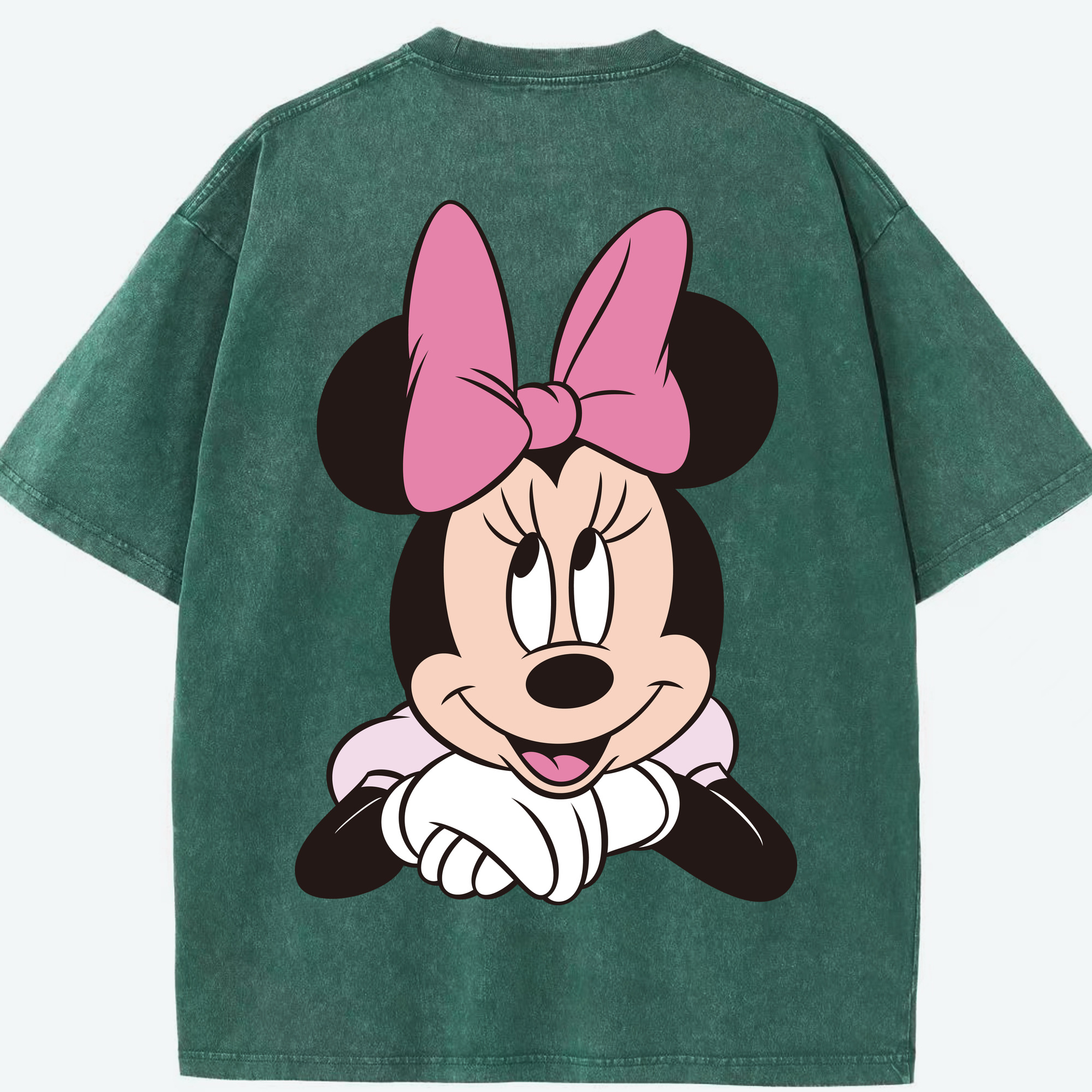 （画像用） ミッキーマウス Mickey Mouse 綿100% ヴィンテージ風 半袖Tシャツ（背面プリント）
